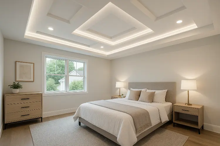 Plafon Kamar Tidur Modern Geometris